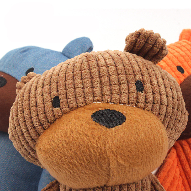 Pet corduroy teddy bear toy - Image 4