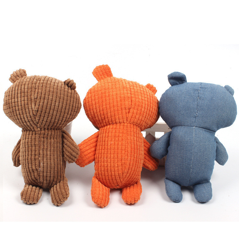 Pet corduroy teddy bear toy - Image 2