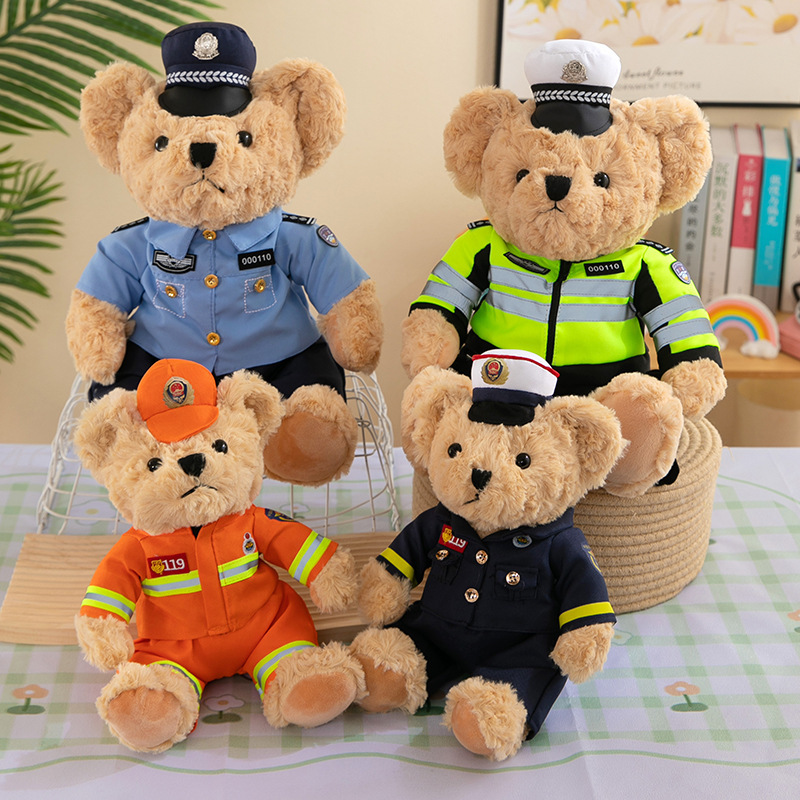 Giant police teddy Plush