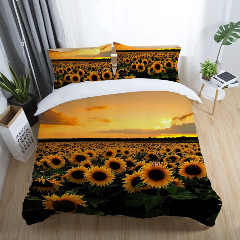Sunflower Polyester Duvet Cover