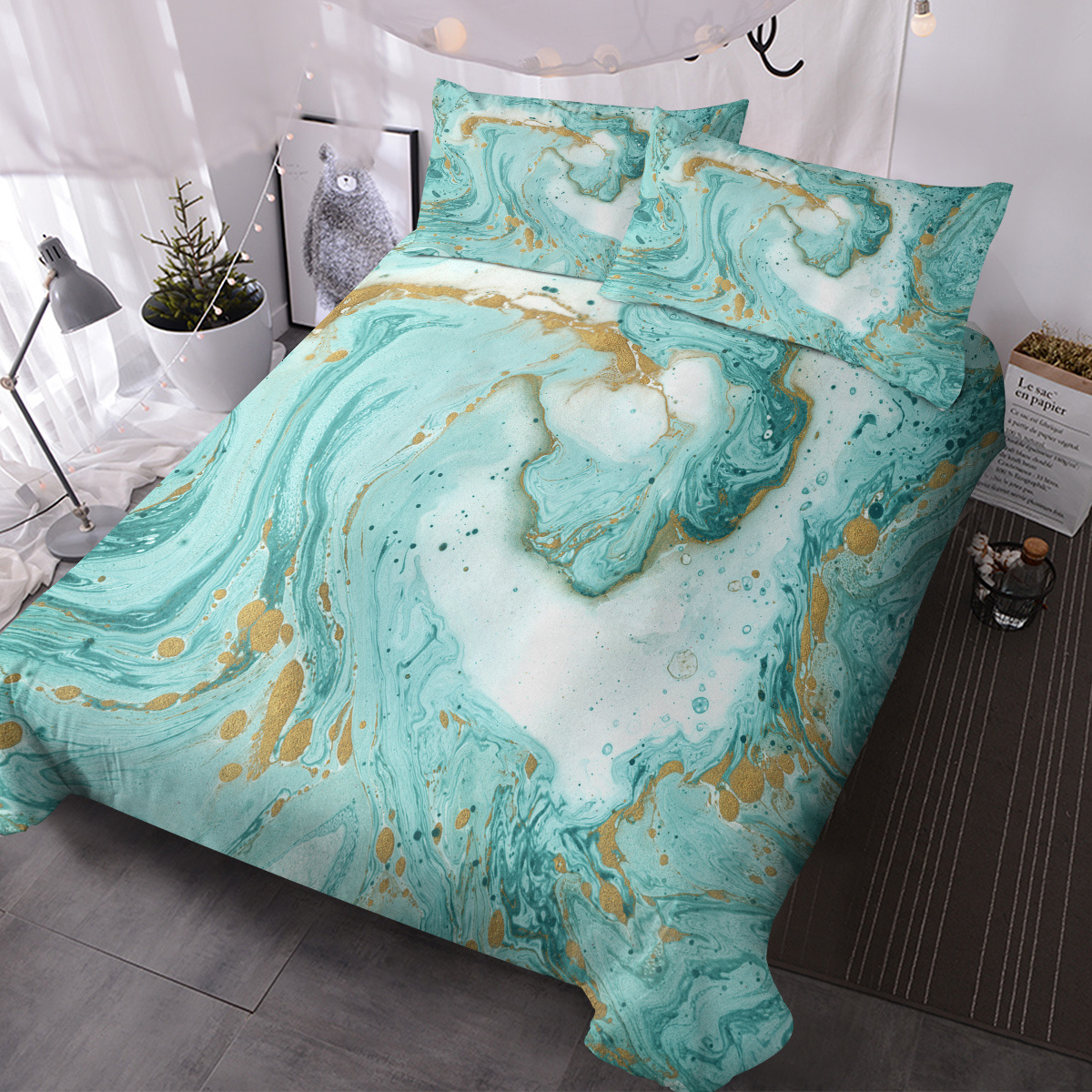 Chic Girly Marble Duvet