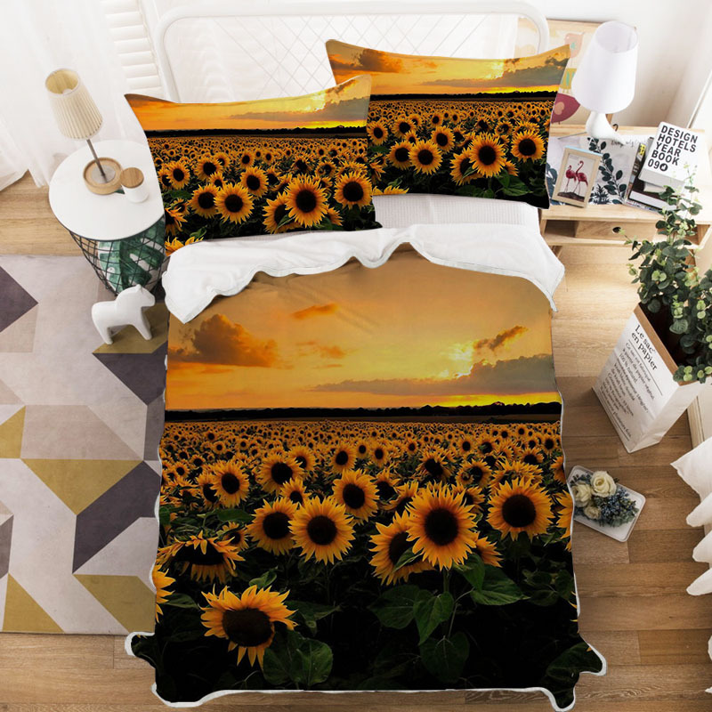 Sunflower Polyester Duvet Cover - Image 4