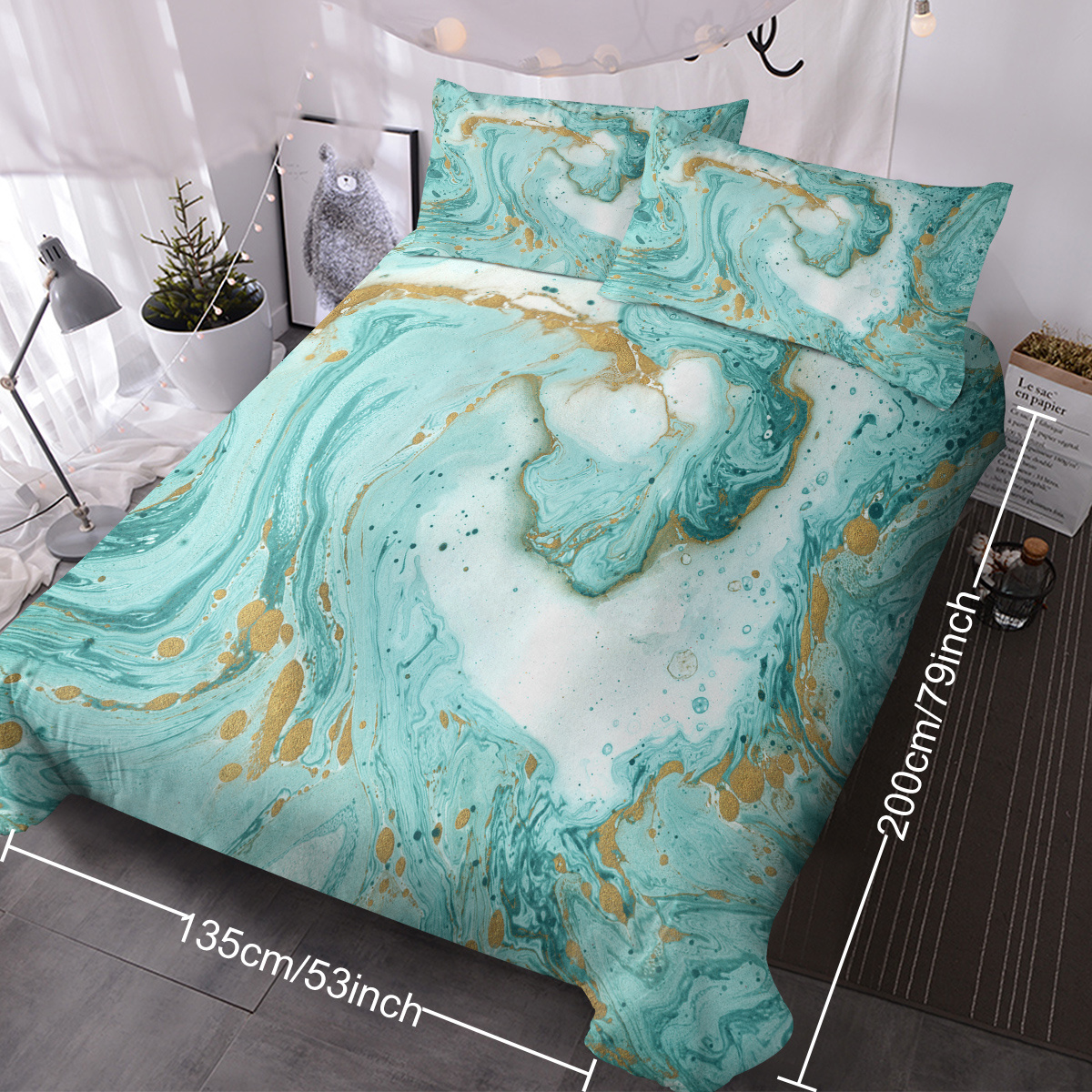 Chic Girly Marble Duvet - Image 5