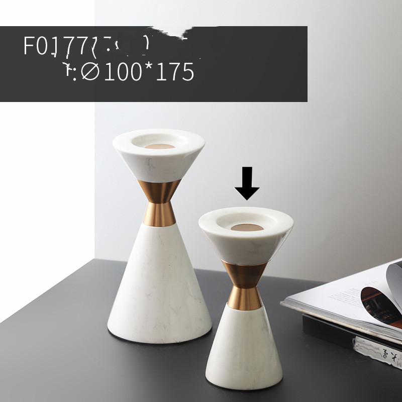 Metal Marble Candle Holder - Image 4