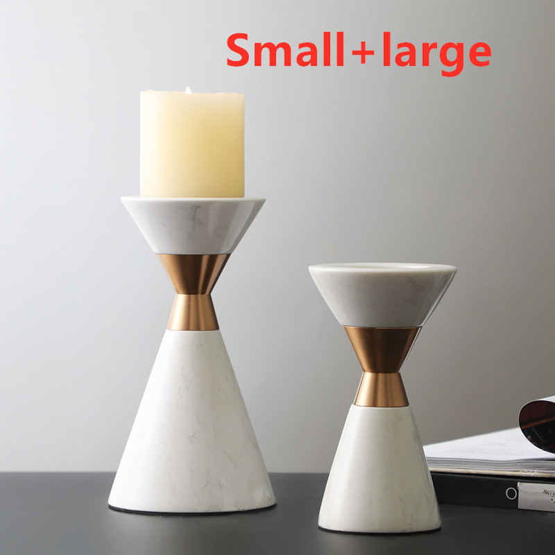 Metal Marble Candle Holder - Image 3