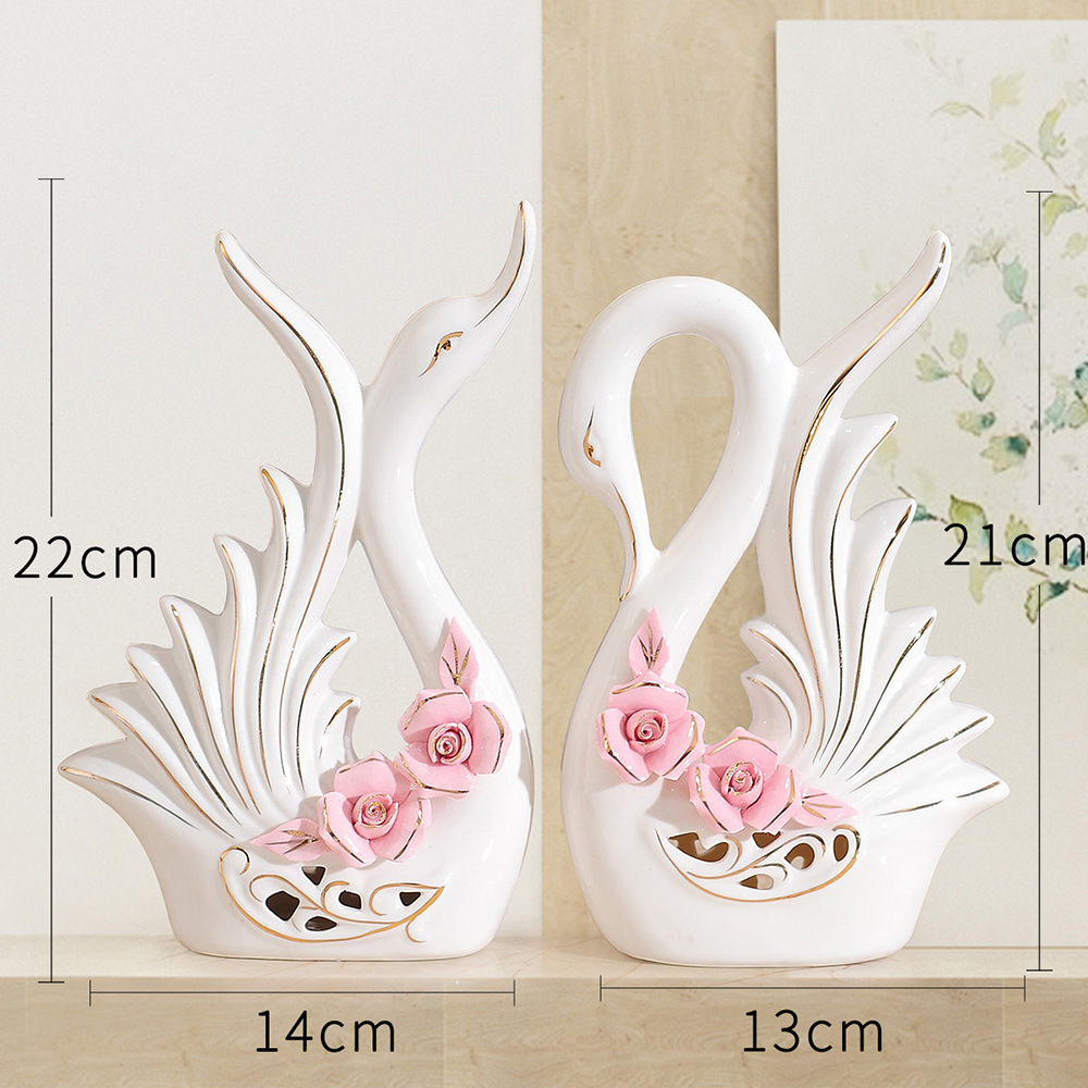 Swan Ornaments Ceramic - Image 5