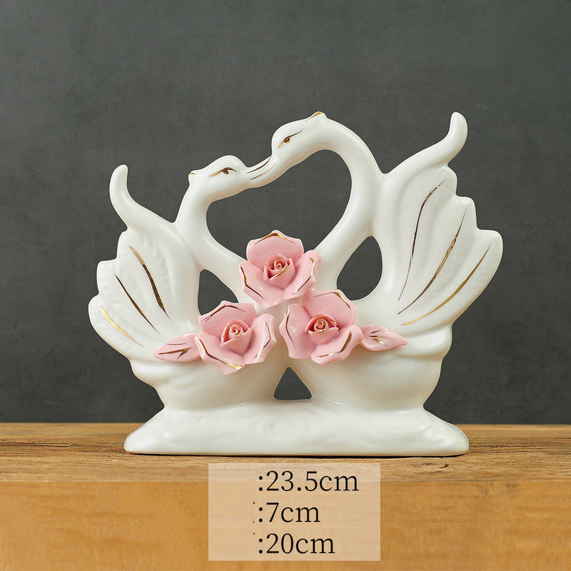 Swan Ornaments Ceramic - Image 8