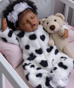 Cute black vinyl reborn doll