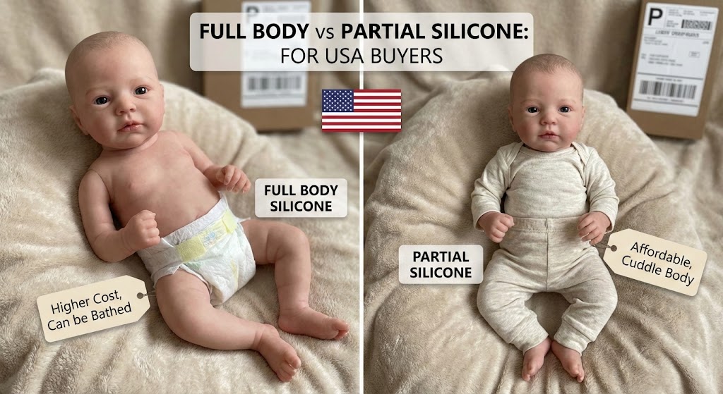 Full Body Silicone vs Partial Silicone Reborn Dolls for USA Buyers