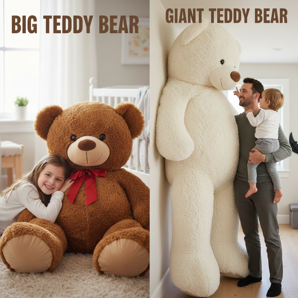 Big Teddy Bear vs Giant Teddy Bear